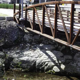 Newest bridge over Waller Creek at EER