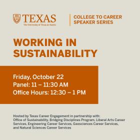 College to Career Speaker Series: Working in Sustainability