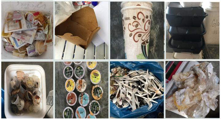 Food packaging found in waste audit at UT